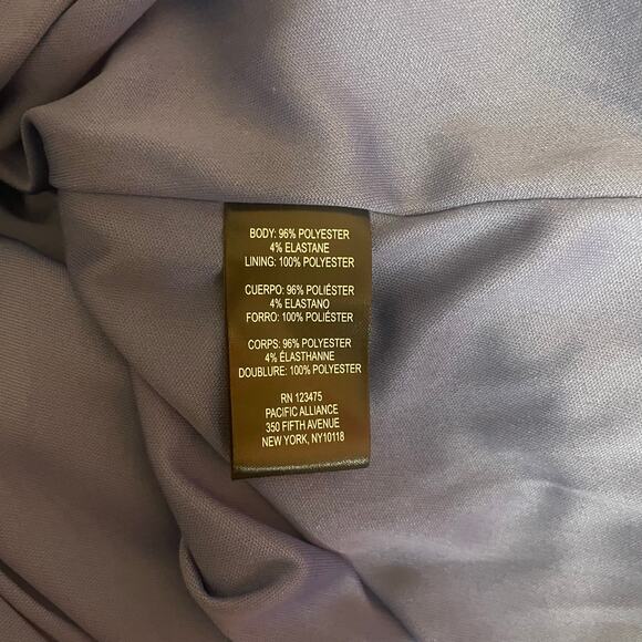 NWT Tahari periwinkle fit-and-flare dress bow front size 10 poly blend RV $99 - Picture 7 of 7